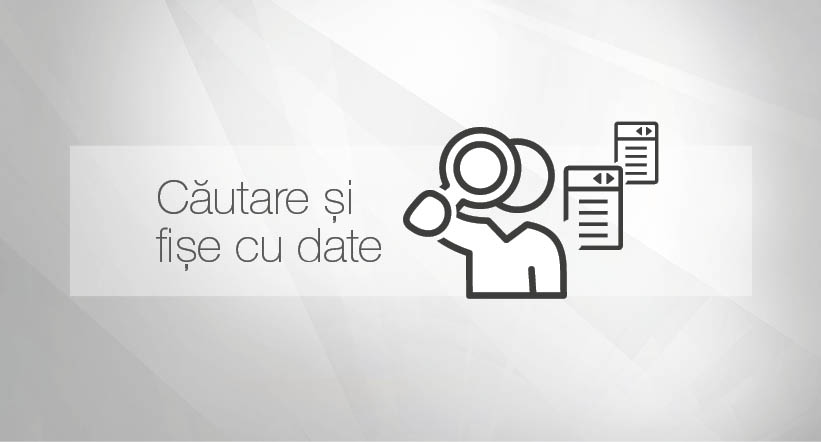 Căutare și fișe cu date Căutare
